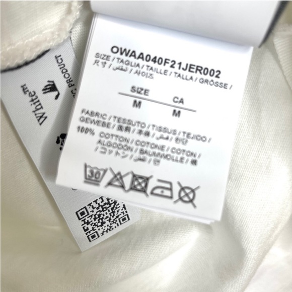 OFF WHITE Pen Logo White T Shirt NEW Size M Rare Virgil Abloh - Picture 5 of 6